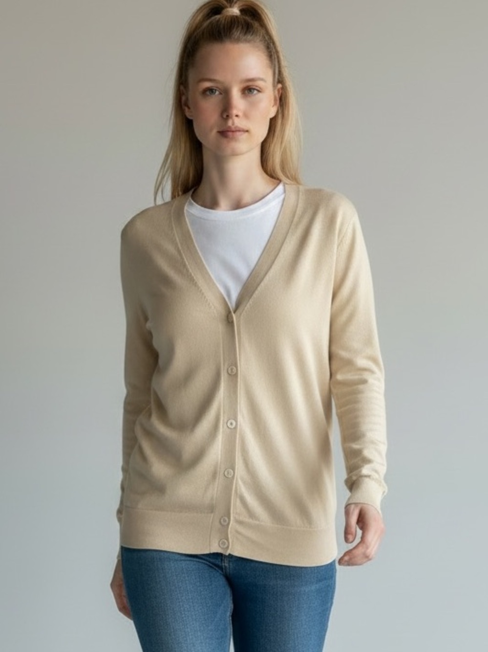 J. Crew Pale Yellow Silk Blend Longsleeve Lightweight Cardigan Women’s Size S